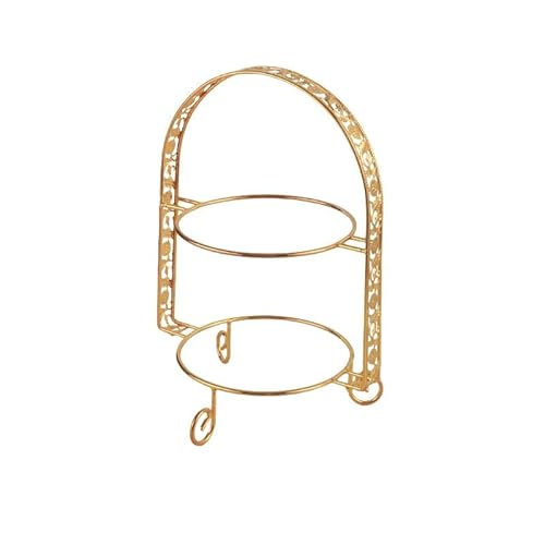 ケーキスタンド 多層 ゴージャスな金枠プレート アフタヌーンティー 北欧の風