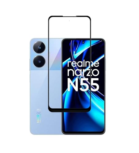 Image of DD SON Premium HD+ Tempered Glass Screen Protector Guard Compatible For Realme Narzo N55, Realme C55, Oppo F23, Oppo A79 and A58 / Oneplus Nord CE 3 Lite (6.72 Inch) Edge to Edge Coverage With Easy installation kit for Smartphone
