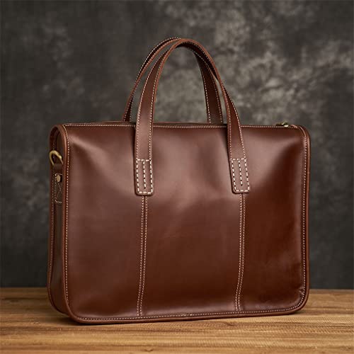 Leather Men's Briefcase Large Capacity Business Bag Black Male Shoulder Laptop Bag2