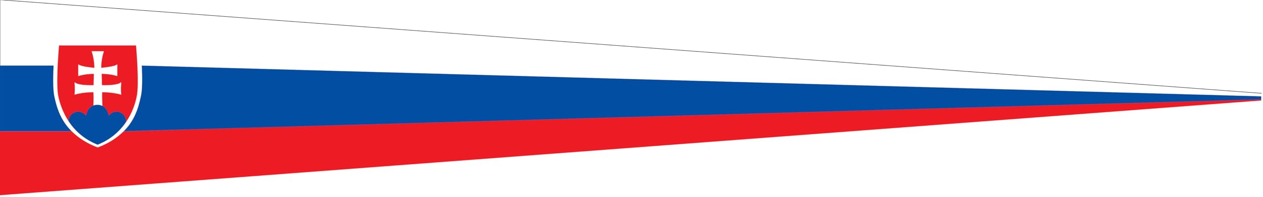 Fanion Slovaquie grande longueur pour décoration murale et événement