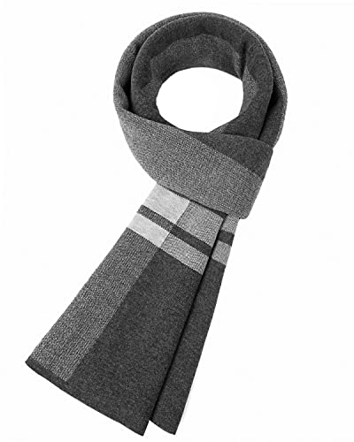 DOVAVA 80% Merinowolle Schal Herren Damen Winter Männer Schal Langschal Grau Cover