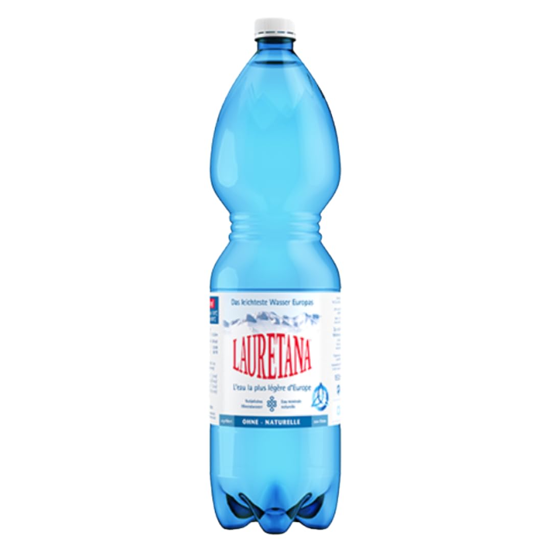 Lauretana Still Mineralwasser 1,5L PET - 24 Flaschen inkl. Pfand | Leichtestes Wasser Europas, kalorienfrei & natriumarm