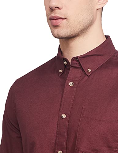 Image of Marks & Spencer Mens Solid Polyester Blend Collared Neck Regular Fit Easy Iron Shirt (Pack of 2)