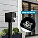 Architectural Mailboxes Oasis® Drop Box Secure, Locking Heavy Duty, Steel Metal Package Box for Outside, Black XL Extra Large with Magnetic Waterproof Door
