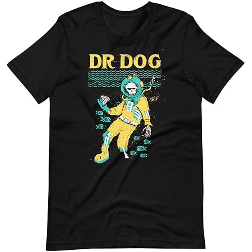 Photo de SHIKAIQI Men's Dr. Dog Concert Poster Vinyl Art Cover Black Short-Sleeve Unisex T-Shirts Black XXL