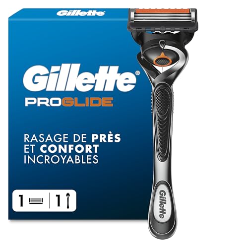 Gillette rasoir pour hommes proglide et recharge à 5 lames, avec bande lubrifiante avant et après pour un rasage de près et un confort incroyables, 1...