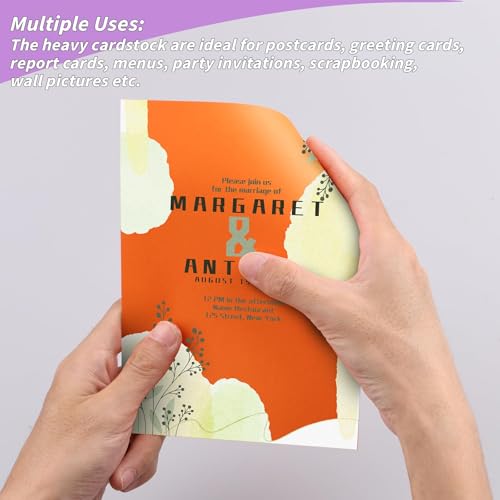 Image of 4 inch x 6 inch Cardstock, 300 Pack /30 Assorted Colors Colorful Thick Paper Cardstock Blank Colored Cards Stock for Invitations, Greeting Cards Making, Postcards, Photos, 250GSM Thick Paper Colorful
