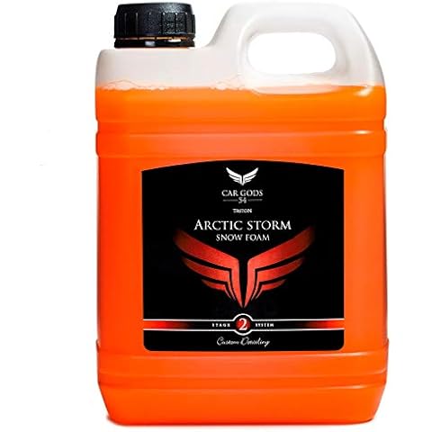 Car Gods Arctic Storm Super Thick Snow Foam Wash Shampoo Orange Scent 2.5L - Pressure Washer Gun Lance Detailing PH Neutral Removes Surface Contaminants Road Grime High Performance Cover
