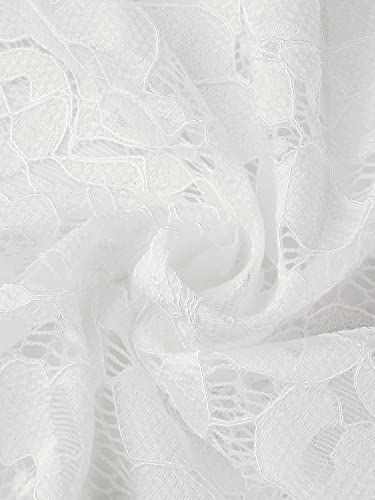 Allegra K Lace Bolero for Women's Tie Front Cardigan Ruffled Hem Formal Office Sheer Crop Shrug4