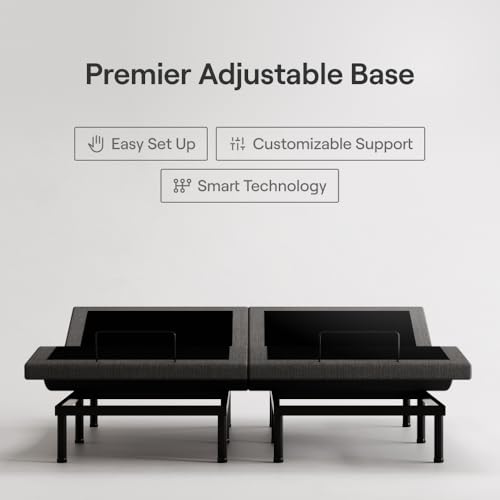 Image of Nectar Luxe Split King Adjustable Base & 14 inch Mattress (New Version) - Head & Foot Incline - Medium Firm Memory Foam - Cooling Upgrade - 3 Massage Settings - 365-Night Mattress Trial & Forever Warranty
