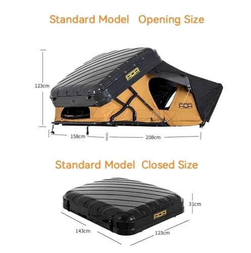 Carpa de techo rígida fácil de montar para camping miniatura 7