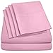 King Size Bed Sheets - 6 Piece 1500 Supreme Collection Fine Brushed Microfiber Deep Pocket King Sheet Set Bedding - 2 Extra Pillow Cases, Great Value, King, Pink