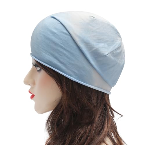 Image of ZLYC Cotton Thin Slouchy Beanie Hat for Men Women Fashion Soft Stretch Knit Skull Cap