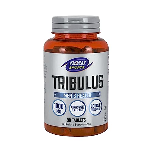 NOW Sports Tribulus 1000 mg | Standardized Double Strength Herbal Extract for Vitality & Endocrine Function & Free Radical Defense & Male Reproductive Health Support | 90 Tablets