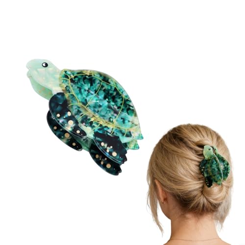 Pinza para cabello tortuga marina verde miniatura 1