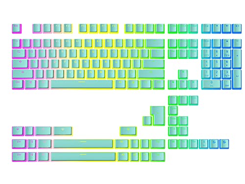 Ranked Pudding v2 PBT Keycaps, Chrysler Miami Blue, 145 Keys