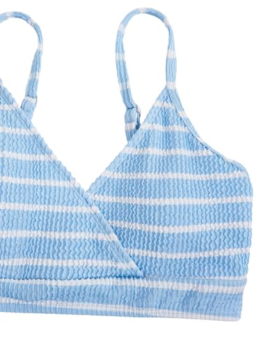 Milumia Girl's Two Piece Swimsuit Striped Spaghetti Strap Wireless Bikini Set3