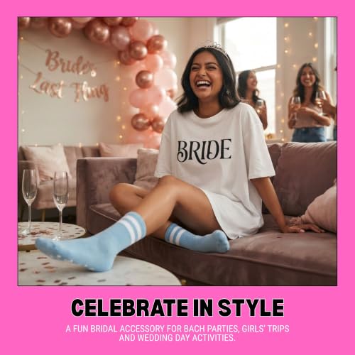 Image of Funky Junque Bride Crew Socks, Bachelorette Wedding Party Gift