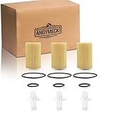 3 Pieces Engine Oil Filter 57041 0410822 for Toyota Land Cruiser 2008-2021 Sequoia 2008-2022 Tundra