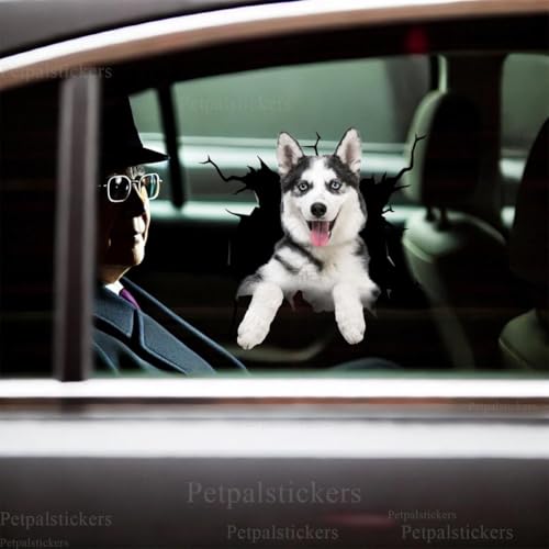 Image of Vinyl Dog Stickers: Car Decals for Women - Husky Dog Gift