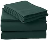 Pinzon Lightweight Cotton Flannel Sheet Set - Full, Forest Green