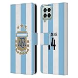 Head Case Designs Officially Licensed Argentina National Football Team Exequiel Palacios 2024/25 Player Home Kit 1st Group Leather Wallet Case Compatible with Samsung Galaxy M53 (2022)