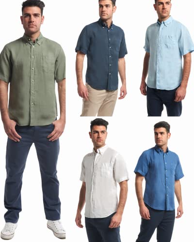 La Primula Verde Camicia di Lino Modello Estate