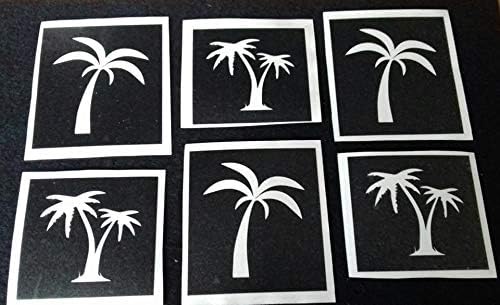 25 x Palm Tree Stencils for Etching on Glass (2 Designs) Mixed Gift Glassware