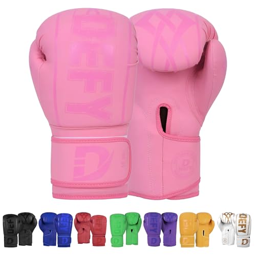 DEFY MMA Boxing Gloves 10oz Pink for Training & Sparring