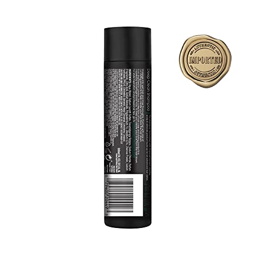Image of Toni&Guy Men Deep Clean Shampoo with Activated Charcoal Extract, Clarifies Scalp for Refreshing Feel, Detoxifies & Removes Excess Oil & Buildup, Everyday Advanced Hair Detox Routine, 250ml