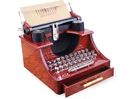 Máquina de escribir manual antigua retro vintage Modelo de accesorios hechos a mano, caja de música de máquina de escribir retro Decoración Máquina de escribir for el escritorio del hogar / oficina /