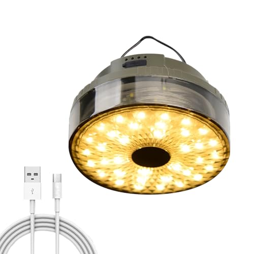 Solar Camping String Lights - Camping Lights String | LED Solar Tent Lantern | 65.6 Ft Waterproof Rechargeable Lantern for Tree Apartment Patio Cafe House Porch Tent Awning Backyard Dorm Balcony