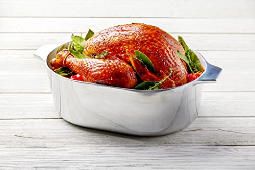 Imusa Usa Heavy Duty Cajun Oval Cast Aluminum Roaster 13", Silver #TOP3