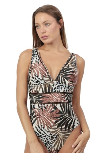 ADMAS Bañador Capacidad C Ethnic Leaves para Mujer