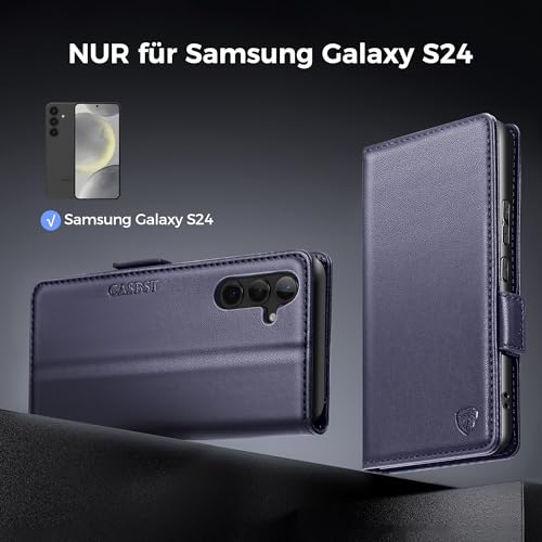 Étui à rabat Samsung S24 avec support vidéo et cartes