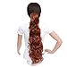 SWACC 24-Inch Long Messy Curls Claw Clip Ponytail Extensions Synthetic Clip in Drawstring Curly Ponytail Hairpiece Jaw Clip Hair Extensions