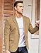 COOFADNY Mens Suit Jacket Fashion Lightweight Corduroy Blazer Two Button Casual Sport Coat, Coffee, S