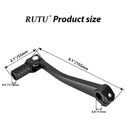 Rutu Folding Gear Shifter Shift Lever, Aluminum Dirt Bike Shift Lever, Compatible With Xr50 Crf50 Xr Crf 50Cc 70Cc 90Cc 110Cc 125C Motorcycle, Dirt Pit Bike Lifan 6061 Aviation Aluminum - Black #TOP4