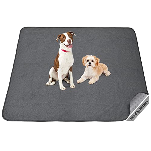 Image of Washable Dog Pee Pads: 34x52 1 Pack Reusable Whelping Pads, Absorb Dog Mats Non-Slip Puppy Training Pads for Whelping, Potty, Training, Playpen, Crate