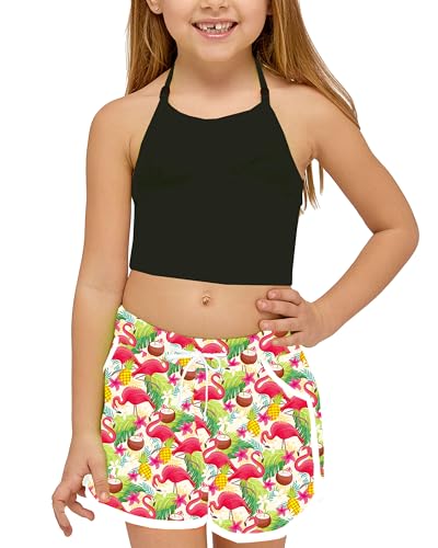 Image of Deerose Kids Hawaiian Swim Board Shorts Quick Dry Active Swim Trunk 5-14 Years