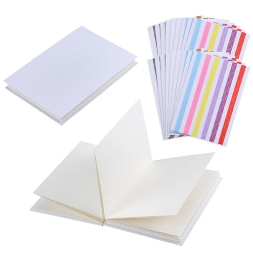 Album de scrapbooking accordéon NBEADS livre souvenirs papier kraft avec stickers