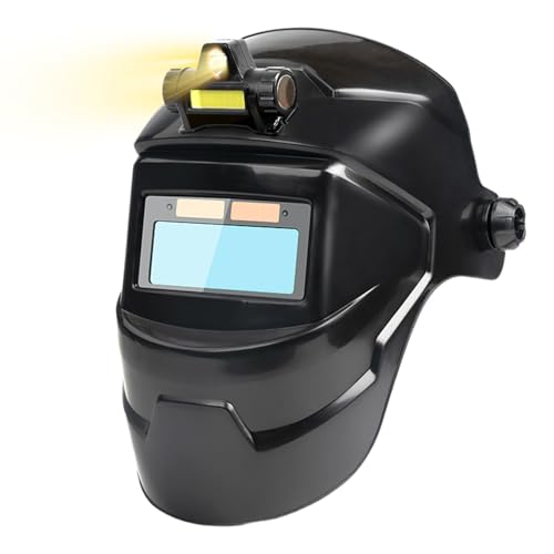 Casque de soudure à obscurcissement automatique avec lumière LED intégrée pour atelier