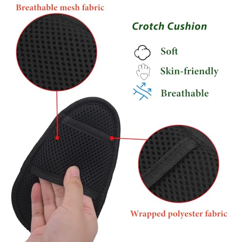 Image of Seat Straps Crotch Cushion,Stroller Crotch Pads Universal Cushion Crotch Pads for Pushchair High Chair,Comfort Cushion Seat Strap Covers(Black)