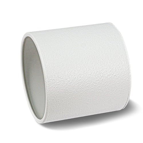 ARNIS Modern Planter Pots, Large Planters with Stand, Set of 2 Metal Planters for Indoor Plants with Drainage Holes for Living Room, Office, Garden or Balcony (White, 10.5 &12.25 Inch)