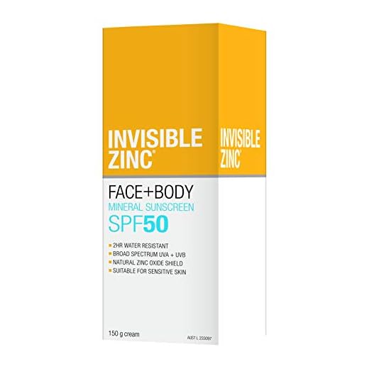 Invisible Zinc - Face + Body SunscreenSPF 50 UVA – UVB (150g/5.29oz)