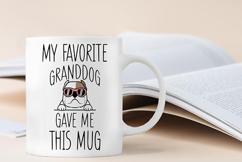 Taza de cerámica QASHWEY 11 onzas American Bulldog miniatura 4