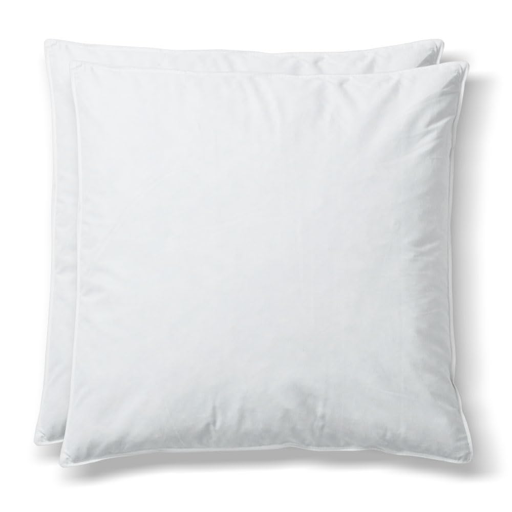 80x80 cm weiß - normal Federkissen, Kopfkissen, stützend, optimale Stützkraft für Kopf- und Nackenbereich, Daunen, Federn, Made in Germany, Daunenkissen, 2er Set, 2 Kissen