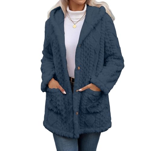 Veste teddy femme zippée doublée polaire avec poches pour un hiver chaud