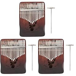 BIENKA 2 Jeux Kalimba 17 Touches, Piano à Pouce Marimba en Bois d’acajou avec Marteau d’accord, Rosace de Renne, Piano à… - Les Beatles, Paul McCartney, John Lennon, RIngo Starr, George Harrison