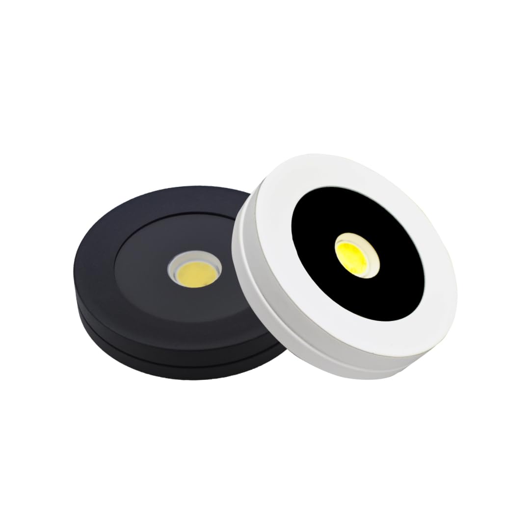 CRC60/E 3W Surface Cabinet Light | Round LED Cabinet Light | Black & White Finish | 3000K/4000K/6000K | Surface Mounted Light for Kitchen Cabinet, Wardrobe, Showcase & Display Units-image-19